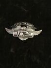 01-2991 Highway Hawk Live To Ride Metal Decoration