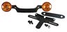 11443 Mid Usa Black Bullet Turn Signal Bar License Plate Relocation
