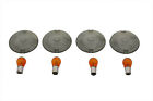 12-0203 Turn Signal Flat Style Lens Kit Smoked For Harley Davidson