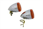20-6578aled-pr Chrome Torpedo Bullet Led Turn Signal Rear Fits Harley Davidson