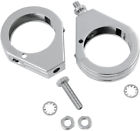 2040-0461 Drag Specialties Grooved Turn Signal Fork Clamps Pair For Harley