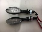 266220 Bike Master Carbon Turn Signals Led Pair Small Oval Custom