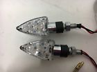 266226 Bike Master Chrome Led Turn Signals Pair Arrow Custom Universal