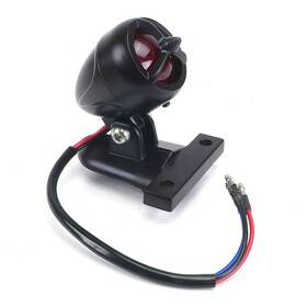 42-14251 2fastmoto Black Bullet Tail Brake Light 12 Volt Led With License Holder Retro