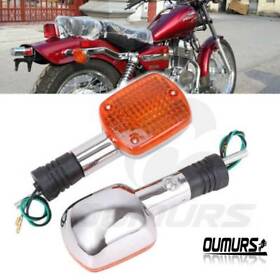 Om2172hd02001-1 2x Turn Signal Blinker Indicator Lights For Honda Shadow 500 Rebel 250 Vt400 Us