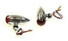 31-6593 Raider Chrome Balled Milled Bullet Light Led Red Universal