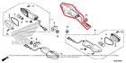 33600-kyj-305 Honda New Oem Cb Rear Right Turn Signal Assembly