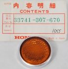 33741-307-670 Honda Nos Genuine Amber Reflector Rare Silver Base Safety Oem