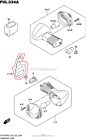 35681-29f00 Suzuki New Oem Drz Left Turn Signal Light Bracket Mount