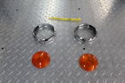 4406248 Road King Flhr Front Lights Signal Lens Chrome Covers Set