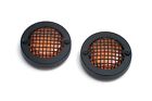 488210 Kuryakyn Mesh Bullet Turn Signal Bezels Amber Lens For Harley