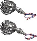 5918-ab Drilled Mini Finned Led Turn Signals Black