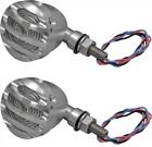 5918-al Drilled Mini Finned Led Turn Signals Polished