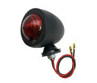 61-73103s Honda Suzuki Yamaha Bullet Marker Light Satin Black Red Lens