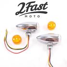 61-73194l Chrome Bullet Led Metal Turn Signal Dual Filament Amber Lens
