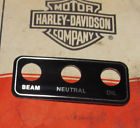 68464-86 Nos Harley Beam Neutral Oil Indicator Lights Trim Plate Label