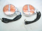 68503-10 Harley Chrome Front Led Flat Lens Turn Signals Touring Softail