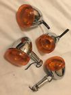 69374-05a Chrome Bullet Blinkers Turn Signals For Amber Lights