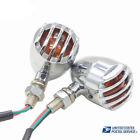 7tls354 Unbranded Chrome Steel Amber Led Indicators Turn Signals Lights For