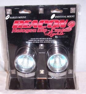 Beacon-2 Adjure 11036 New Inc Harley Mount Die Cast Bullet Clear 50w Halo #