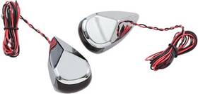 2020-1728 Alloy Art Mrl-3c Led Turn Signals Chrome Red /red Lens