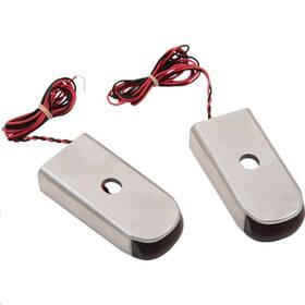 Ssl-br-3r Alloy Art Strut Mount Led Lights - Red Lens Raw Finish