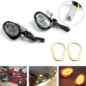 Ts-082-smoke Amotopart Turn Signals Mount Led Flush For Yamaha Yzf-r6 03-16 Yzf-r1 02-08 R6s 2006-2009