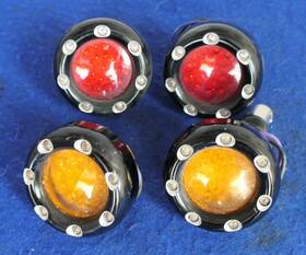 339961 Arlen Ness Fire Ring Turn Signals Harley Touring Softail Dyna Sportster 2002-up