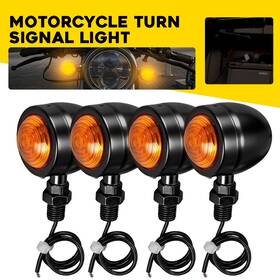 Mtc-zxd-2602yx Auxito 4pcs Motorcycle Led Turn Signal Indicator Amber Light Blinker Black Housing M10