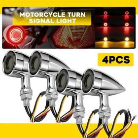 Mtc-zxd-2609 Auxito Motorcycle Led Bullet Red Amber Brake Blinker Turn Signal Light 12v For Harley