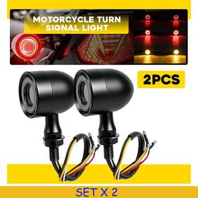 Mtc-zxd-2611b Auxito 4pcs Black Led Drl Turn Signal Indicator Amber Red Brake Blinker Running Light