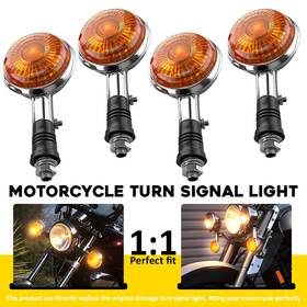 Mtc-zxd-v-max1200hk Auxito 4pcs Chrome Amber Lamp Turn Signal Light 12v For Yamaha Virago Xv1000 Xv 535 920