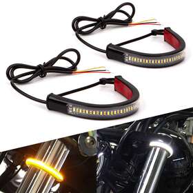 Ww20029 Auxito 36 Led Motorcycle Turn Signals Flexible Strip Blinkers Amber Flowing Tail Light