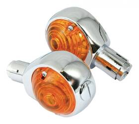 Indcb25 Bike-it Open Box Bullseye Indicators With Chrome Body And Amber Lens -25mm