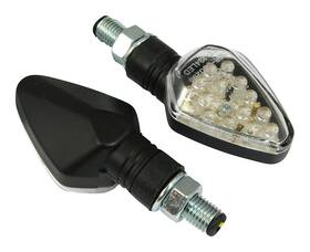 Indled09 Bike-it Open Box Short Stem Led Diamond Indicators With Black Body Clear Lens