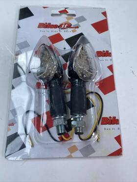 Indled12 Bike It Open Box Bike-it Long Stem Carbon Look Diamond Led Indicators