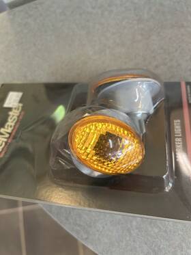 26-8270 Bike Master Cat Eye Turn Signal Amber Universal Motorcycle Atv Flush Mount Marker
