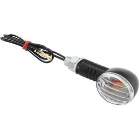 122-9825 Bikemaster Mini Stalk Round Turn Signals - Black/clear