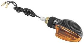 122-9831 Bikemaster Mini Stalk Turn Signals V Shape Amber/carbon 266009 Gray