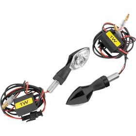 Fa44-blk-cl77 Bikemaster Micro Bright Turn Signals - Black