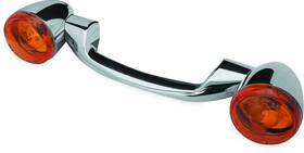 Bikers Choice 887337299181 91-08 Touring 86-17 Flst Narrow Chrome Rear Turn Signal Amber Kit