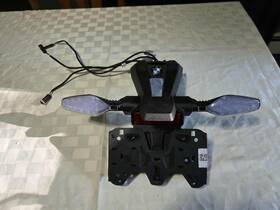 466251677363237108505 Bmw 19-23 Oem Rear License Plate Bracket With Turn Signal Lights Wires