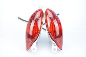 S-fts-008-bl-str-r Bright2wheels Front Turn Signals For Suzuki 99-07 Gsx-r1300 With Bulbs Striped Lens