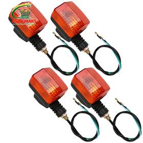 02012025r Bulevina 2 Pairs Motorcycle Turn Signal Light Indicator Halogen Lamp For Xr650l Orange