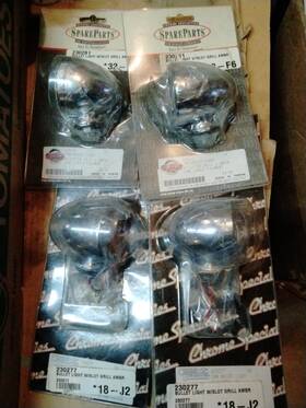 230277 Chrome Specialties Amber Turn Signal Bullet Blinker Slot Grill Slotted Harley Chopper Bobber