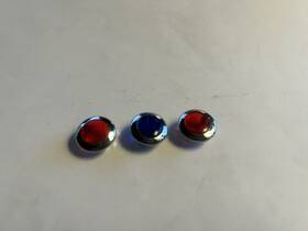 310168 Chrome Specialties Harley Davidson Three Light Dash Panel Lens Set Fl 1962-1967 Models