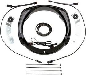 45206 Ciro Fang Led Headlight Bezel With Turn Signals Black Harley
