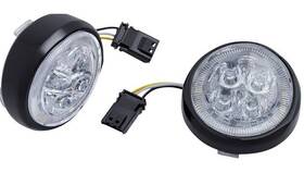 45423 Ciro Type 1157 Led Fang Front Turn Signal Inserts Black Clear