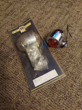 2-custom Custom Chrome 28-004 Bullet Amber Light 1-in Orginal Packaging