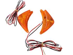 62412 Custom Chrome Amber Led Turn Signals W 28 Inch Wire Leads Harley Bagger Fender Saddlebag